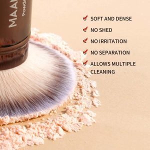 MAANGE 2pcs  Foundation Brushes Liquid  Brush  Loose Powder Custom logo OEM&ODM Rivate Label Professional Makeup Brush Set - 图片 4