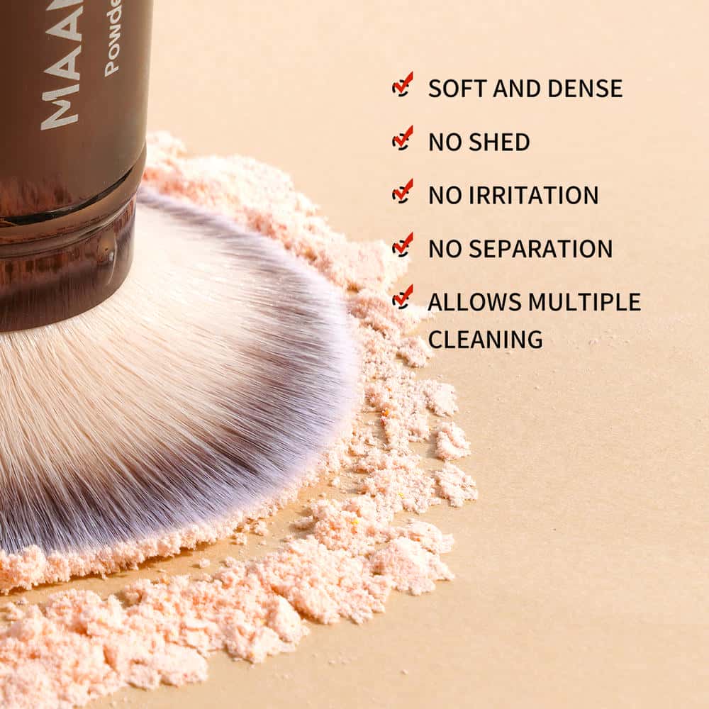 MAANGE 2pcs  Foundation Brushes Liquid  Brush  Loose Powder Custom logo OEM&ODM Rivate Label Professional Makeup Brush Set - 图片 4