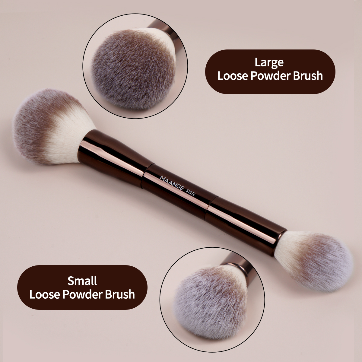 MAANGE Wholesale12pcs  Makeup Brushes Set Foundation Powder Blending Eyeshadow Professional Makeup Brushes Set - 图片 6