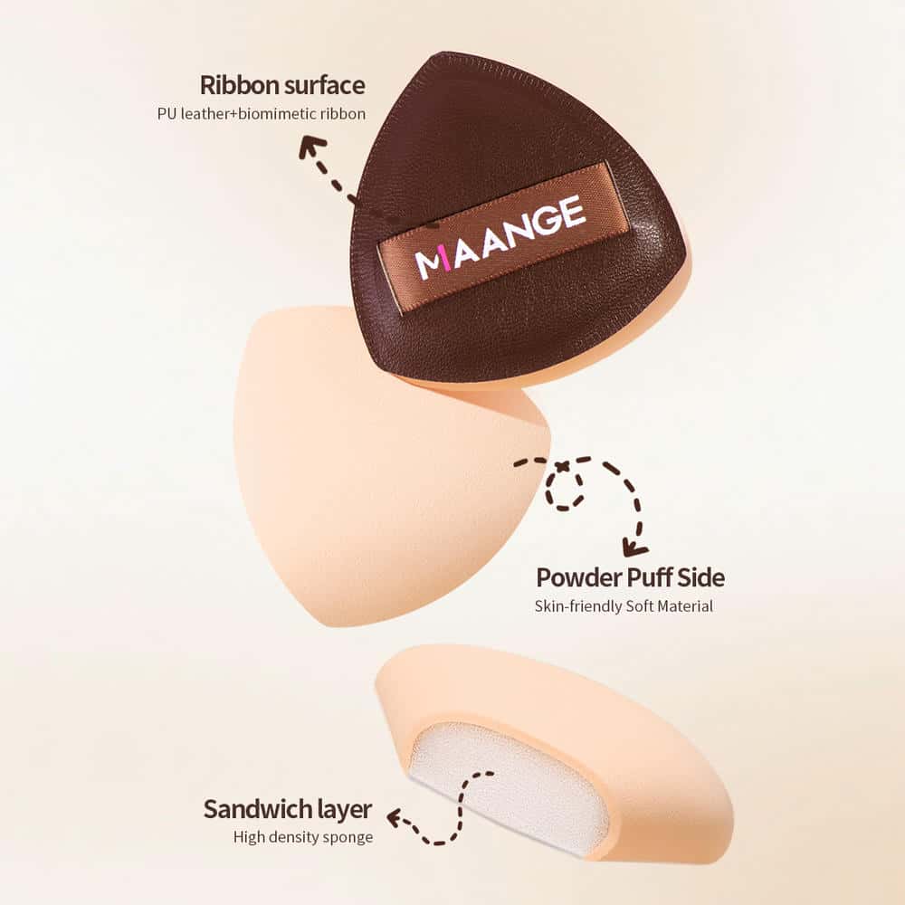 MAANGE Professional Makeup Brush Set 14PCS Flat Makeup Brush Set 2PCS Sponge Foundation Concealer Makeup Brush Set - 图片 6