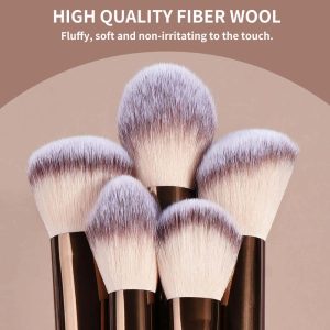 MAANGE Wholesale Natural 13pcs Makeup Brush Set Soft High Quality Hair Blush Powder Brush Concealer Makeup Tool Makeup Brush Set - 图片 3
