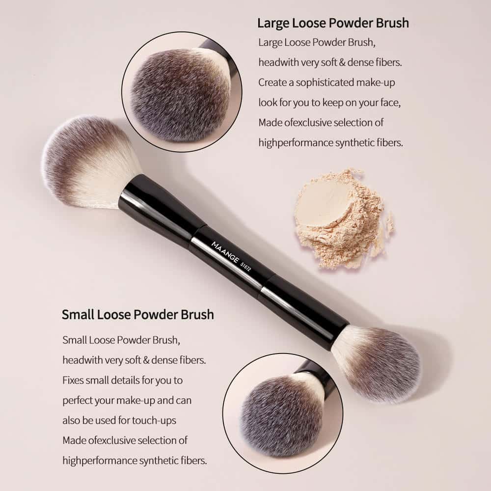 MAANGE Custom OEM&ODM 20pcs Makeup Brush Private Label  2pcs Powder Puff Professional Makeup Brush Kit Face Makeup Brush Set - 图片 6