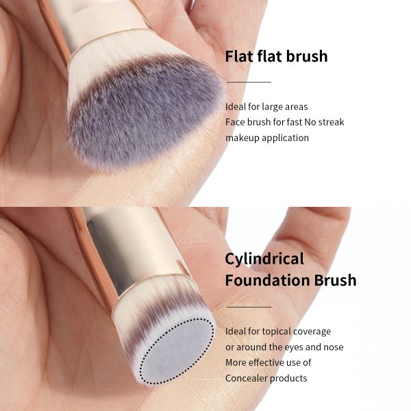 MAANGE Professional 5PCS Double Ended Makeup Brushes Multi-Functional Angled Customizable&ODM Facial Makeup Brush Set