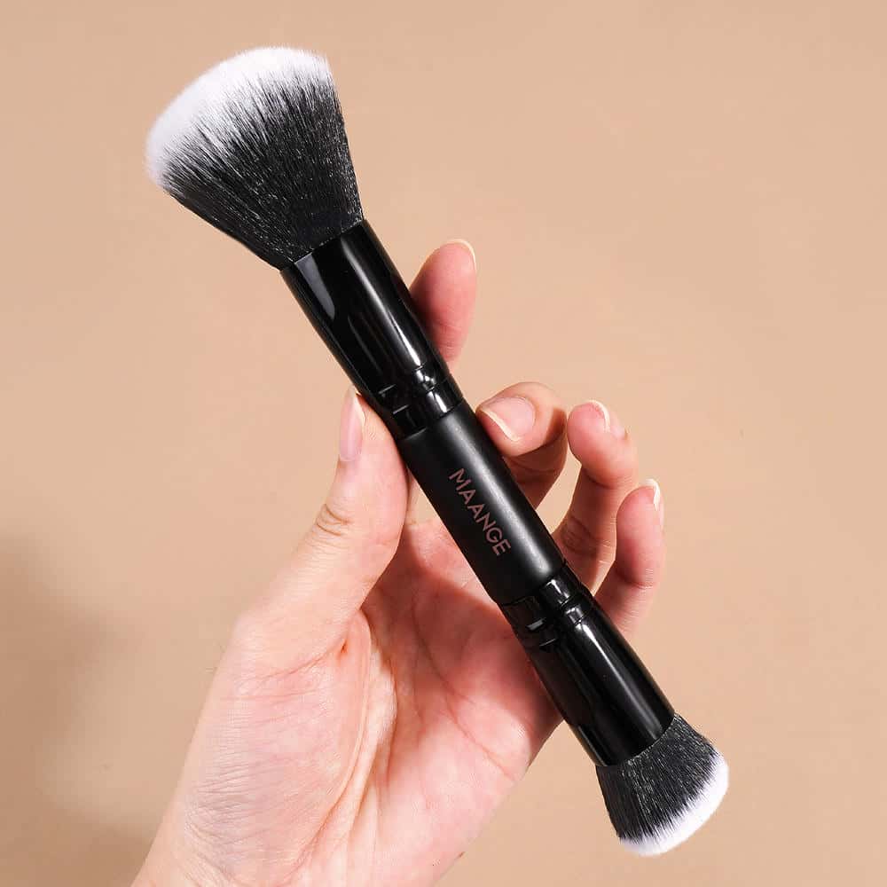 MAANGE 5PCS Synthetic Hair Facial Makeup Brushes Multi-Functional Angled Customizable OEM&ODM Professional Makeup Brush Set - 图片 8