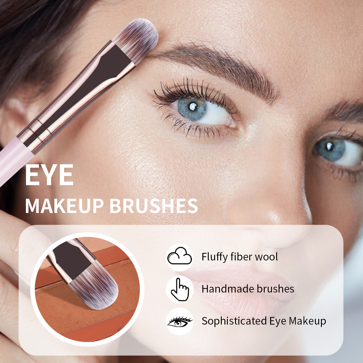 MAANGE Custom OEM&ODM 5pcs Eye Makeup Brush Blending Shadow Makeup Box Cosmetic Brush Set Professional Makeup Brush Kit - 图片 4