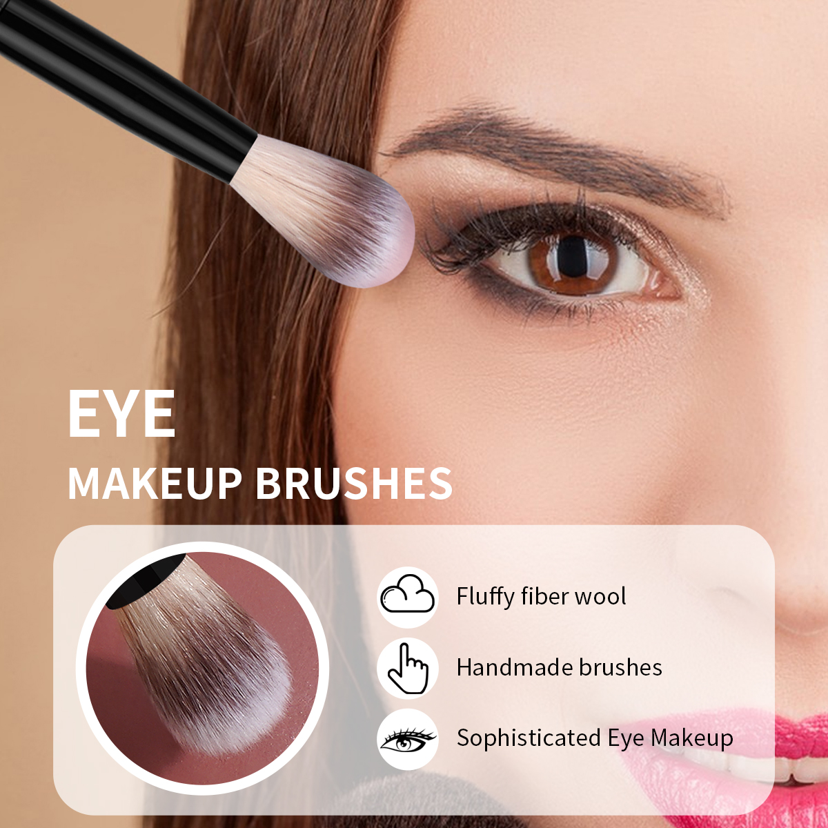 MAANGE Factory Direct Price 5pcs Eye Makeup Brush Blending Shadow Makeup Box Cosmetic Brush Set - 图片 5