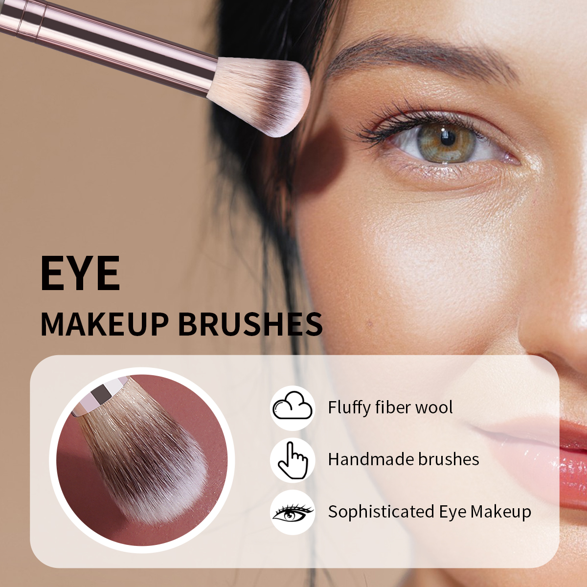 MAANGE Wholesale 5pcs Eye Makeup Brush Blending Shadow Makeup Box Professional Makeup Brush Set - 图片 4