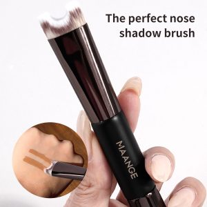 MAANGE Hot Selling 2PCS Custom Logo Foundation Loose Powder Contouring Makeup Brushes  Professional Makeup Brushes - 图片 3