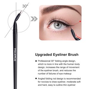 For MAANGE 7pcs Luxury Black Eyeshadow Brushes Private Label & OEM Makeup Brushes for Face & Concealer-Wholesale  Makeup Brushes - 图片 2
