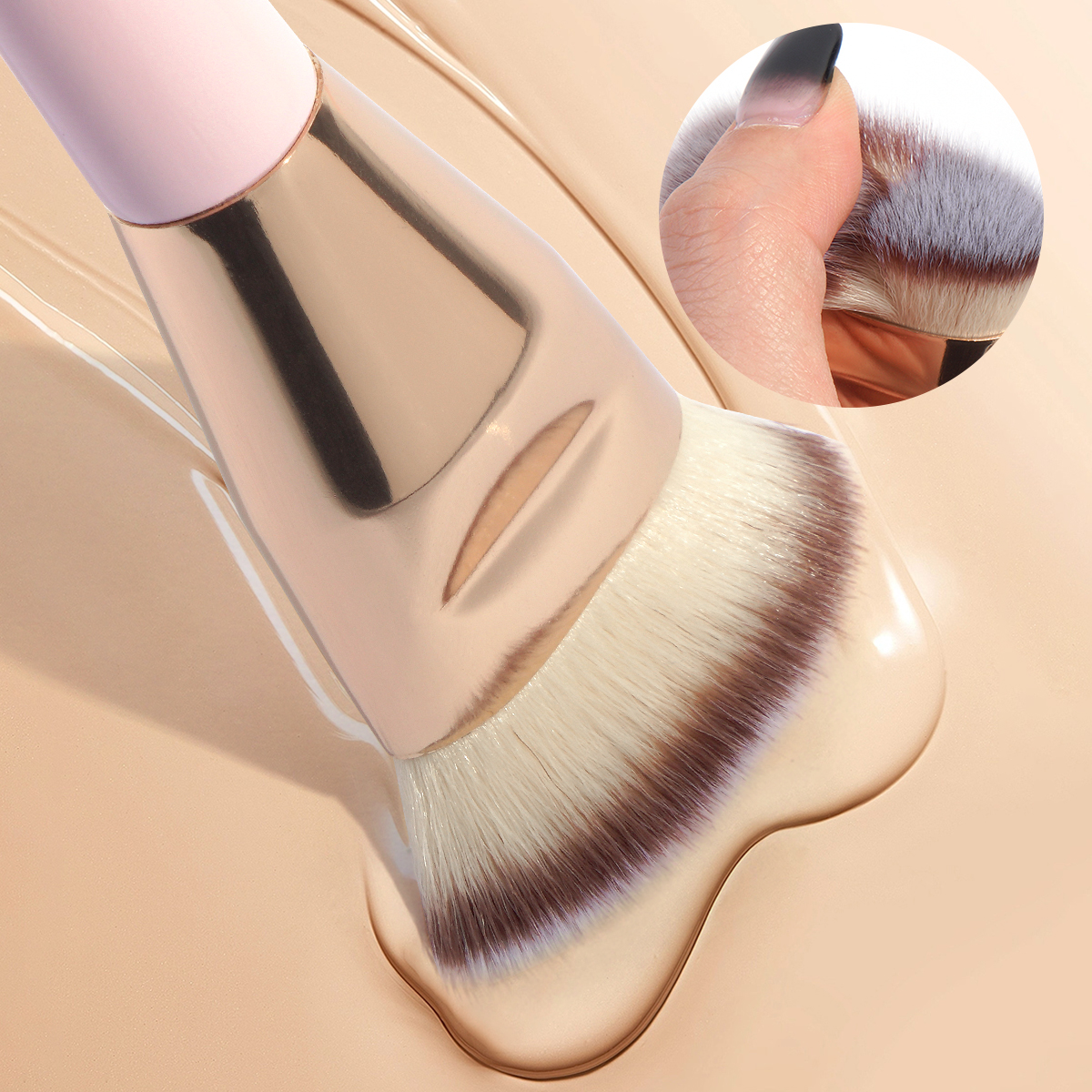 MAANGE Luxury 2pcs Makeup Brush Makeup  Box  Foundation Brush Private Label Professional Makeup Brush Set - 图片 2