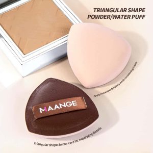 MAANGE Wholesale 10pcs Makeup Brush 2 Powder Puff High Quality Brown Private Label Travel  Professional  Makeup Brush Kit - 图片 9