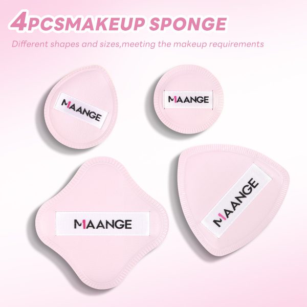 MAANGE 5PCS Double Ended Makeup Brushes 11PCS Powder Puffs Multi-Functional Customizable OEM & ODM Facial Makeup Brush Set