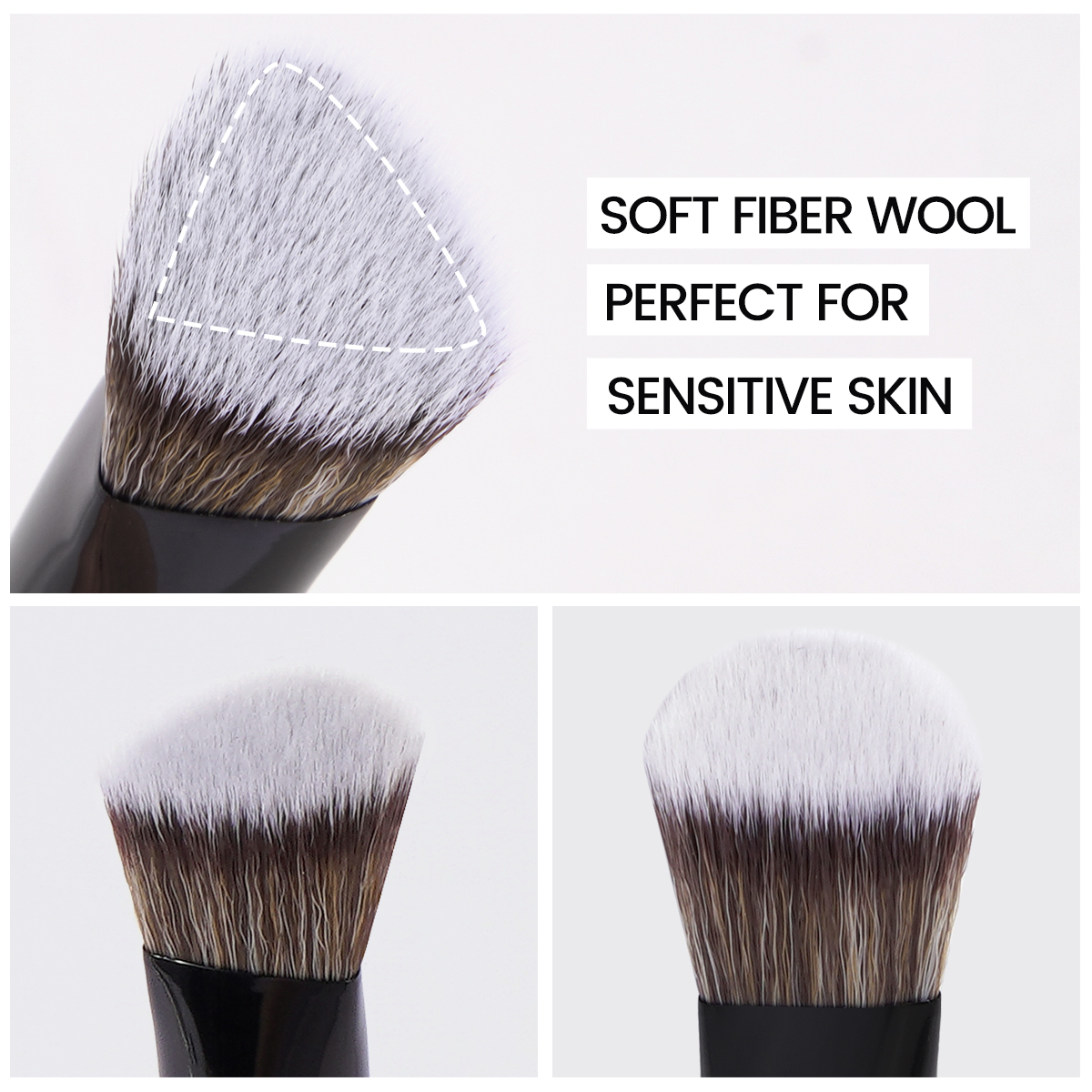 MAANGE Wholesale Custom OEM&ODM 6PCS Synthetic Hair Foundation Brushes Concealer Brushes Customizable Facial Makeup Brush Set - 图片 3
