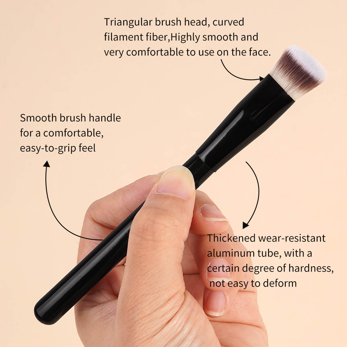 MAANGE Wholesale 6PCS Brush  Foundation Brushes Concealer Brushes Eyeshadow Customizable Facial Professional Makeup Brush Set - 图片 7