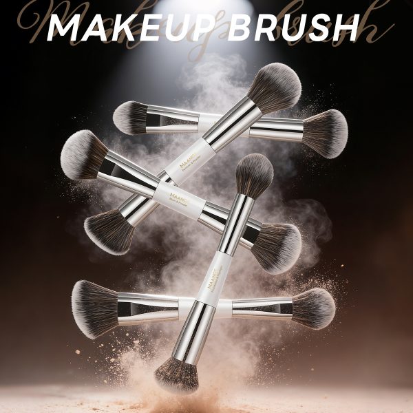 MAANGE Private Label Professional Wholesale 16pcs Double-ended Brush Eye Shadow Loose Powder Foundation Liquid Makeup Brush Set