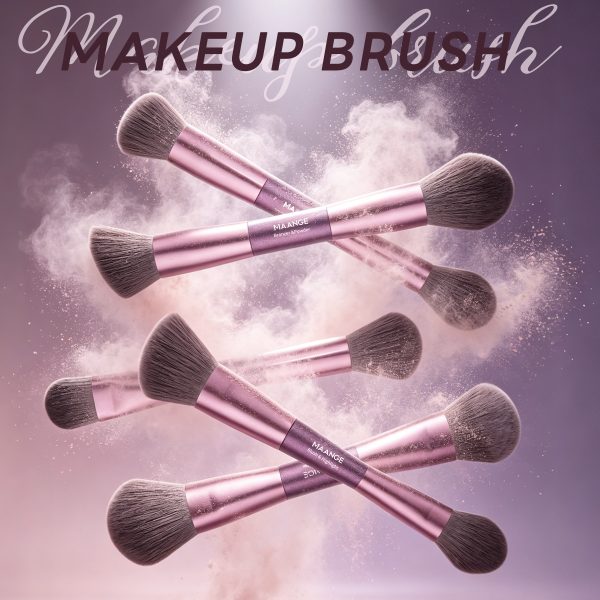 MAANGE New Arrival Luxury 16pcs Double-ended Brush Eye Shadow Loose Powder Foundation Liquid Professional Makeup Brush Set