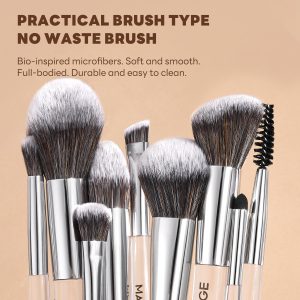 MAANGE Custom OEM&ODM 6PCS Double-ended Makeup Brushes Foundation  Concealer  Eye Shadow Brush Facial Makeup Brush Set - 图片 2