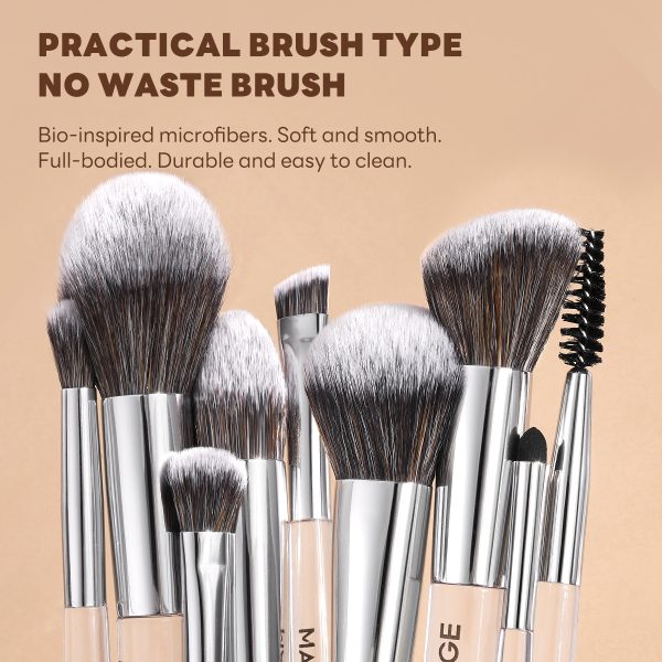 MAANGE Custom OEM&ODM 6PCS Double-ended Makeup Brushes Foundation Concealer Eye Shadow Brush Facial Makeup Brush Set