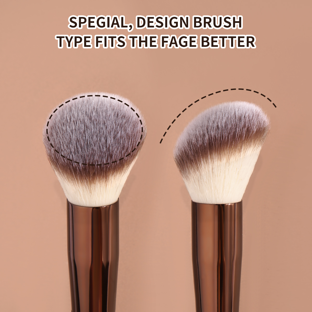 MAANGE Wholesale Custom OEM&ODM Single Maquillaje Rubor  Large Powder Blush  Foundation Professional Makeup Brushes - 图片 4