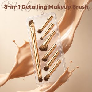 MAANGE New Arrival 8-in-1 Custom OEM&ODM 8-in-1 Single Makeup Brush High-quality Eyes Professional Facial Makeup Brush - 图片 2