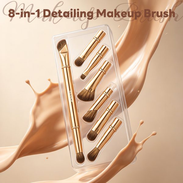 MAANGE New Arrival 8-in-1 Custom OEM&ODM 8-in-1 Single Makeup Brush High-quality Eyes Professional Facial Makeup Brush