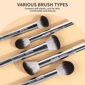 MAANGE Wholesale Natural 13pcs Makeup Brush Set Soft High Quality Hair Blush Powder Brush Concealer Makeup Tool Makeup Brush Set - 图片 5