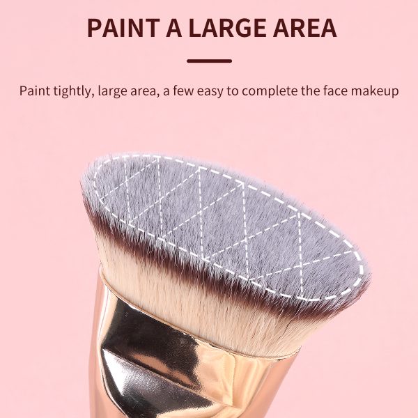 MAANGE 2PCS Custom Logo Foundation Loose Powder Blush Concealer Highlighter Makeup Brushes Professional Makeup Tools