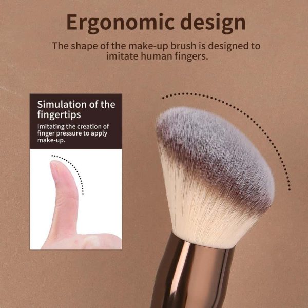 MAANGE Custom Logo OEM&ODM Single Maquillaje Rubor Large Powder Blush Brown Foundation Makeup Brushes