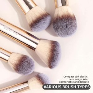 MAANGE Wholesale Custom OEM&ODM 18pcs Makeup Brush Set Makeup Bag Foundation Powder EyeShadow Makeup Brushes - 图片 5