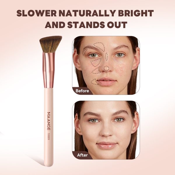 MAANGE 15PCS Makeup Brushes Foundation Eyeshadow Private Label & Customizable Makeup Tools Professional Makeup Brush Set
