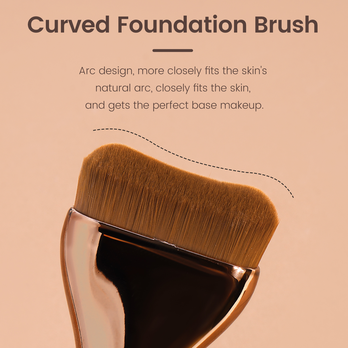 MAANGE 3pcs Professional Makeup Brush Face Beauty Tools 3PCS Foundation Brushes Contouring Brush Professional Makeup Brush Set - 图片 2