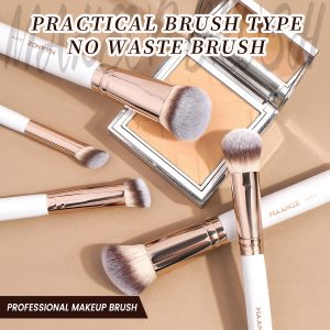 MAANGE Custom OEM&ODM 5PCS Facial Brush Foundation Concealer Loose Powder  Makeup Box Professional Makeup Brush Set - 图片 6