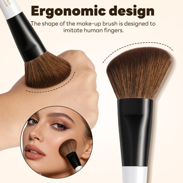 MAANGE Professional Wholesale 16pcs Double-ended Brush Eye Shadow Loose Powder Foundation Liquid Private Label Makeup Brush Set