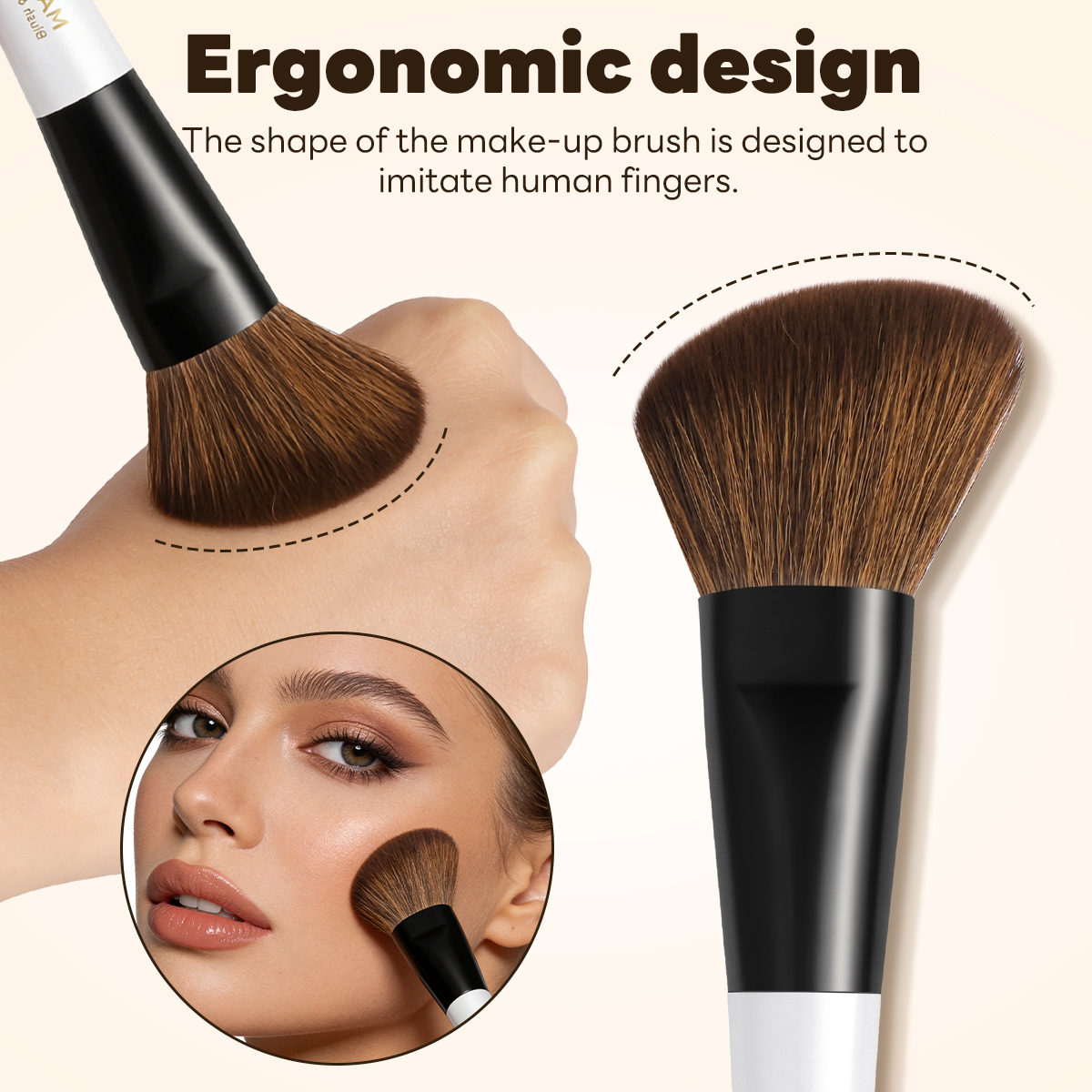 MAANGE Professional Wholesale 16pcs Double-ended Brush Eye Shadow Loose Powder Foundation Liquid Private Label Makeup Brush Set - 图片 2