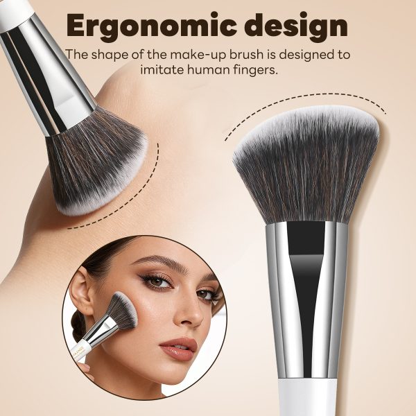 MAANGE Private Label Professional Wholesale 16pcs Double-ended Brush Eye Shadow Loose Powder Foundation Liquid Makeup Brush Set