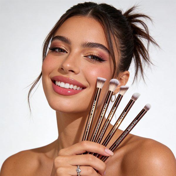 MAANGE Wholesale Custom OEM&ODM 5PCS Synthetic Hair  Makeup Brusheshighlighter Concealer  Eyeshadow Facial Makeup Brush Set