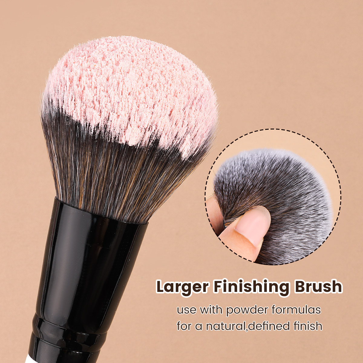 MAANGE Custom OEM&ODM 8PCS Makeup Brush Loose Powder Foundation Concealer Blush  Makeup Bag Professional Makeup Brush Set - 图片 2