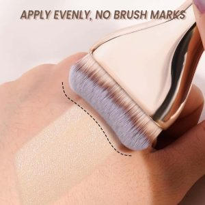 MAANGE Custom Logo OEM&ODM  Aluminum Tube Synthetic Hair High Quality Single Makeup Foundation Brush Makeup Brushes - 图片 3