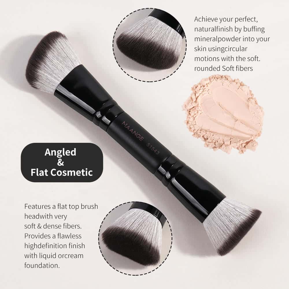 MAANGE Custom OEM&ODM 4PCS Makeup Brush Set  Eye Shadow Blush Foundation  Brushes Professional Makeup Brush Set - 图片 7