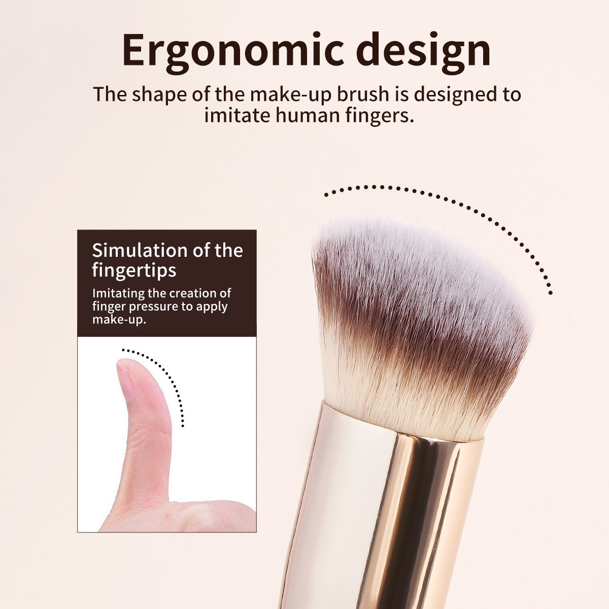 Maange Private Label Single Makeup Brush Nylon Hair Foundation Loose Powder Concealer Brush Single Face Brush - 图片 3