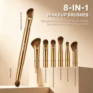 MAANGE New Arrival 8-in-1 Custom OEM&ODM 8-in-1 Single Makeup Brush High-quality Eyes Professional Facial Makeup Brush - 图片 6