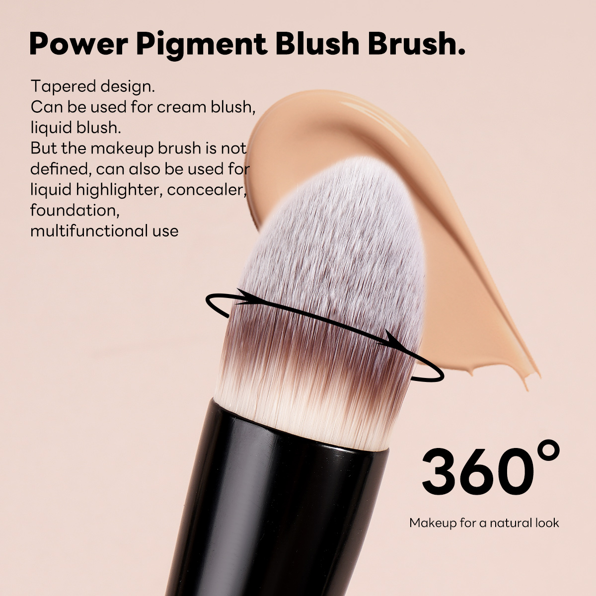 MAANGE Wholesale 4pcs Double Ended Foundation Makeup Brush 6pcs Powder Puff Private Label Professional Makeup Brush Set - 图片 4