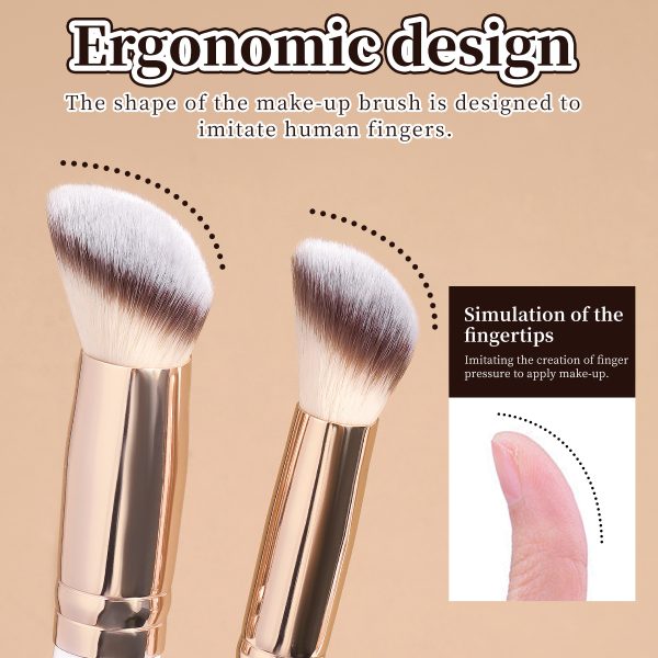 MAANGE Custom OEM&ODM 5PCS Facial Brush Foundation Concealer Loose Powder  Makeup Box Professional Makeup Brush Set