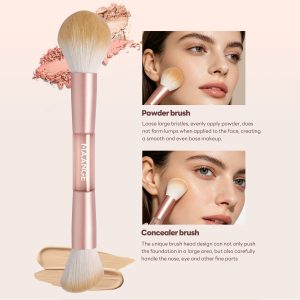 MAANGE Custom OEM&ODM 6PCS Double-ended Makeup Brush Foundation Liquid Blush Highlighter Eyeshadow Professional Makeup Brush Set - 图片 6