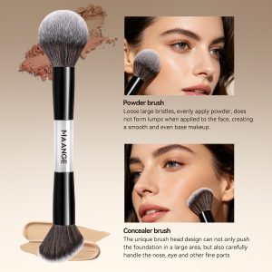 MAANGE Custom LOGO OEM&ODM 6PCS Double-ended Makeup Brushes Foundation  Concealer  Eye Shadow Professional Makeup Brush Set - 图片 3