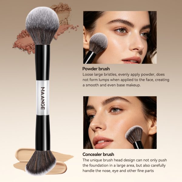 MAANGE Custom LOGO OEM&ODM 6PCS Double-ended Makeup Brushes Foundation Concealer Eye Shadow Professional Makeup Brush Set