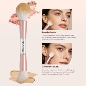 MAANGE Custom OEM&ODM 6PCS Double-ended Makeup Brushes Foundation  Concealer  Eye Shadow Brush Facial Makeup Brush Set - 图片 5