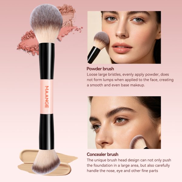 MAANGE Custom OEM&ODM 6PCS Double-ended Makeup Brushes Foundation Concealer Blush Eyeshadow Facial Makeup Brush Set