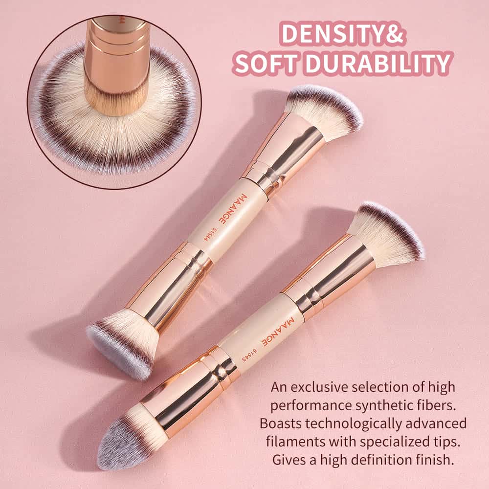 MAANGE Luxury 2pcs Makeup Brush Makeup Box  Foundation Brush Private Label Streak-Free Liquid/BB Cream Makeup Tools Brush - 图片 6