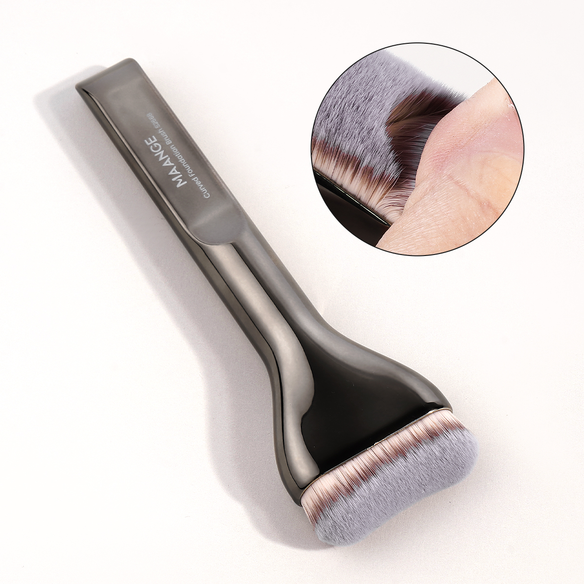 MAANGE Custom Logo OEM&ODM  Aluminum Tube Synthetic Hair High Quality Single Makeup Foundation Brush Makeup Brushes - 图片 4